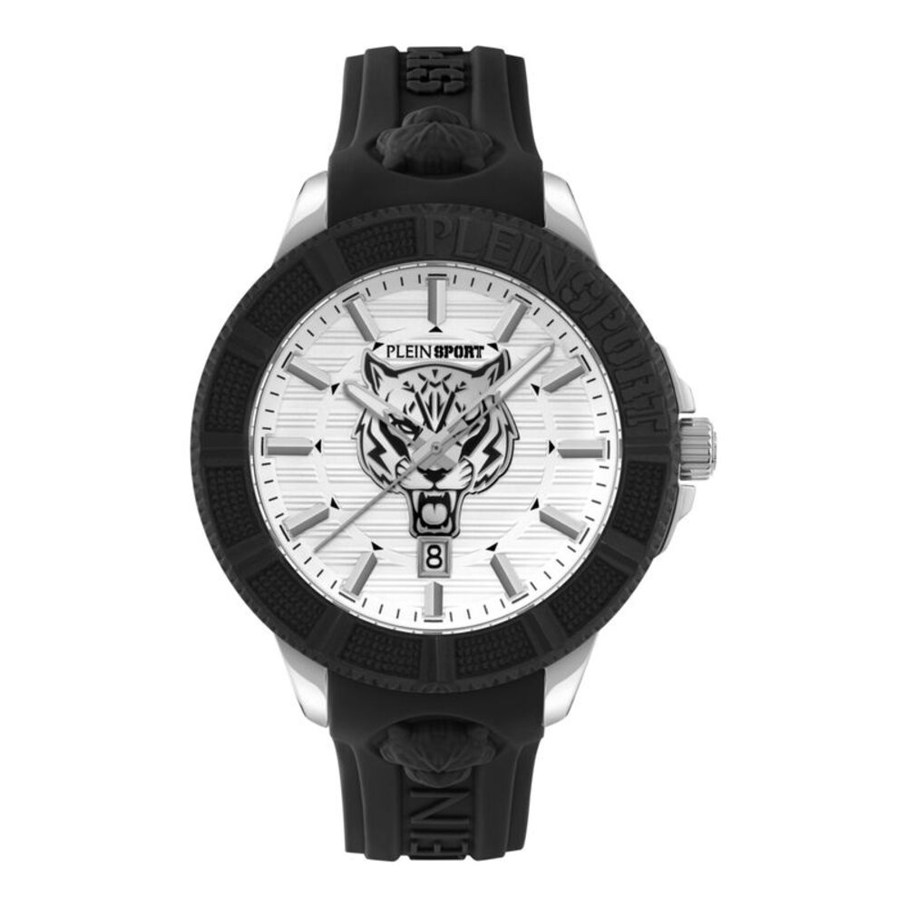 Plein Sport City Rush Silicone Watch Silver Mens